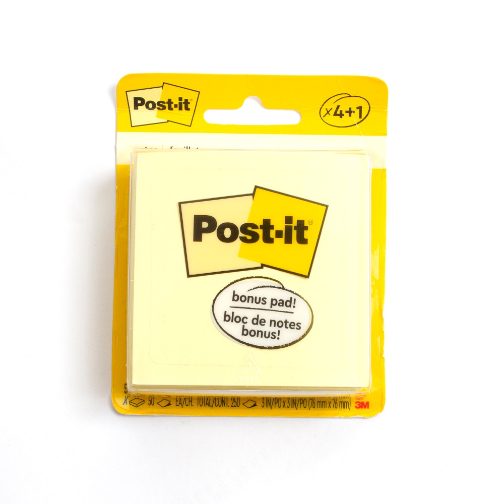 3M, Post-It Pad, Pack, 3x3-In, Yellow